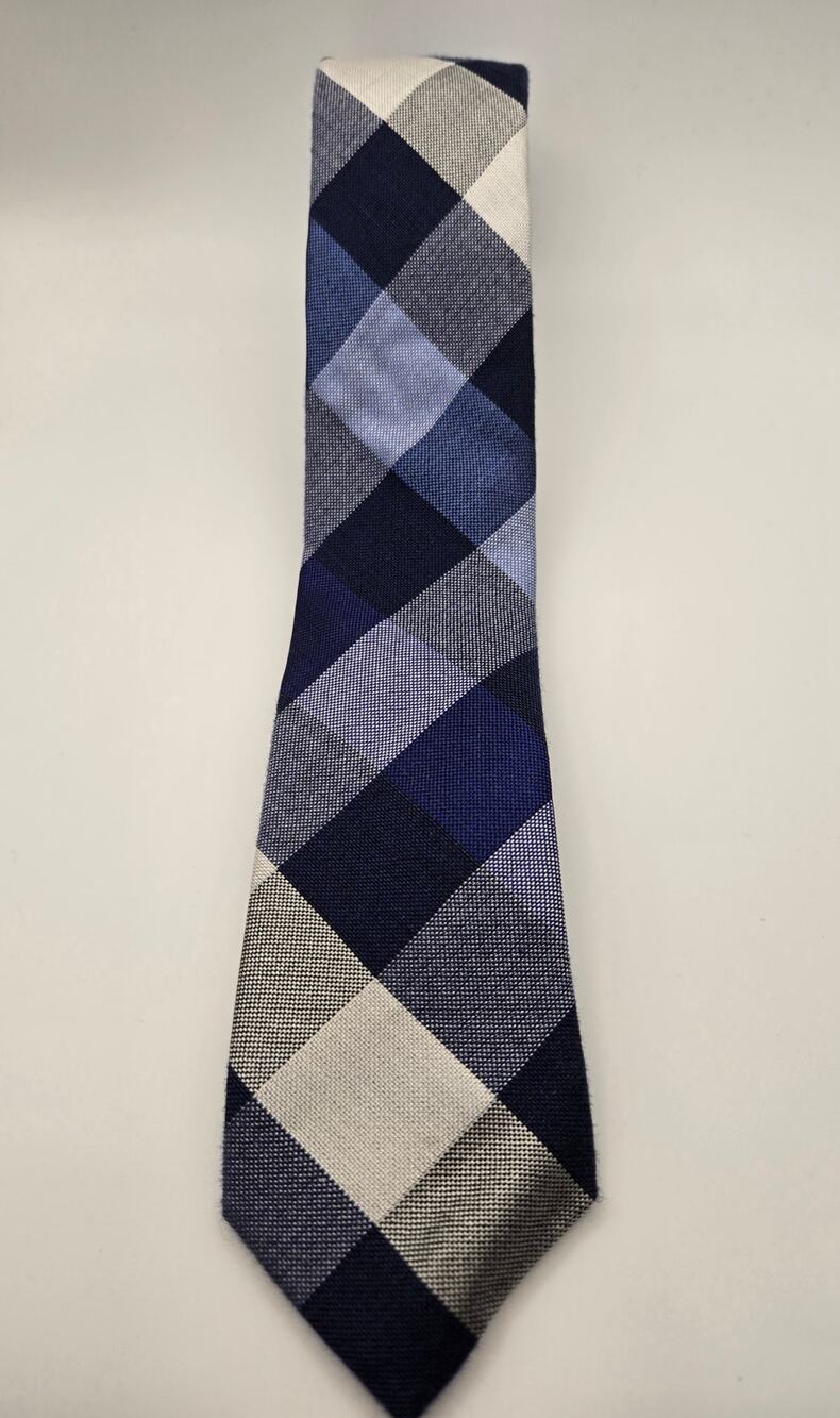 Original Penguin by Munsingwear blue/ gray geometric skinny tie